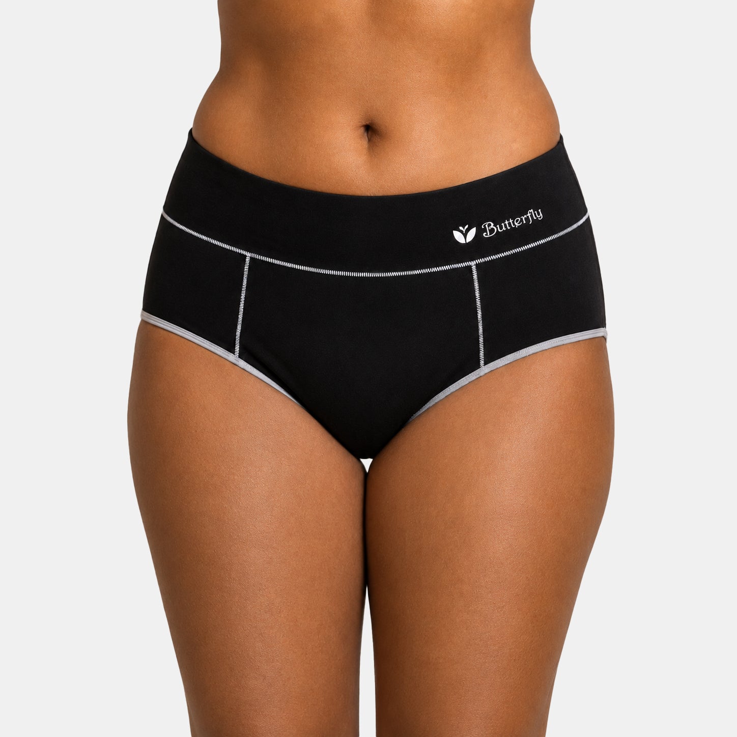 Butterfly Briefs High Waisted Briefs 3 Pack - Dark Elegance underwear Butterfly Feet