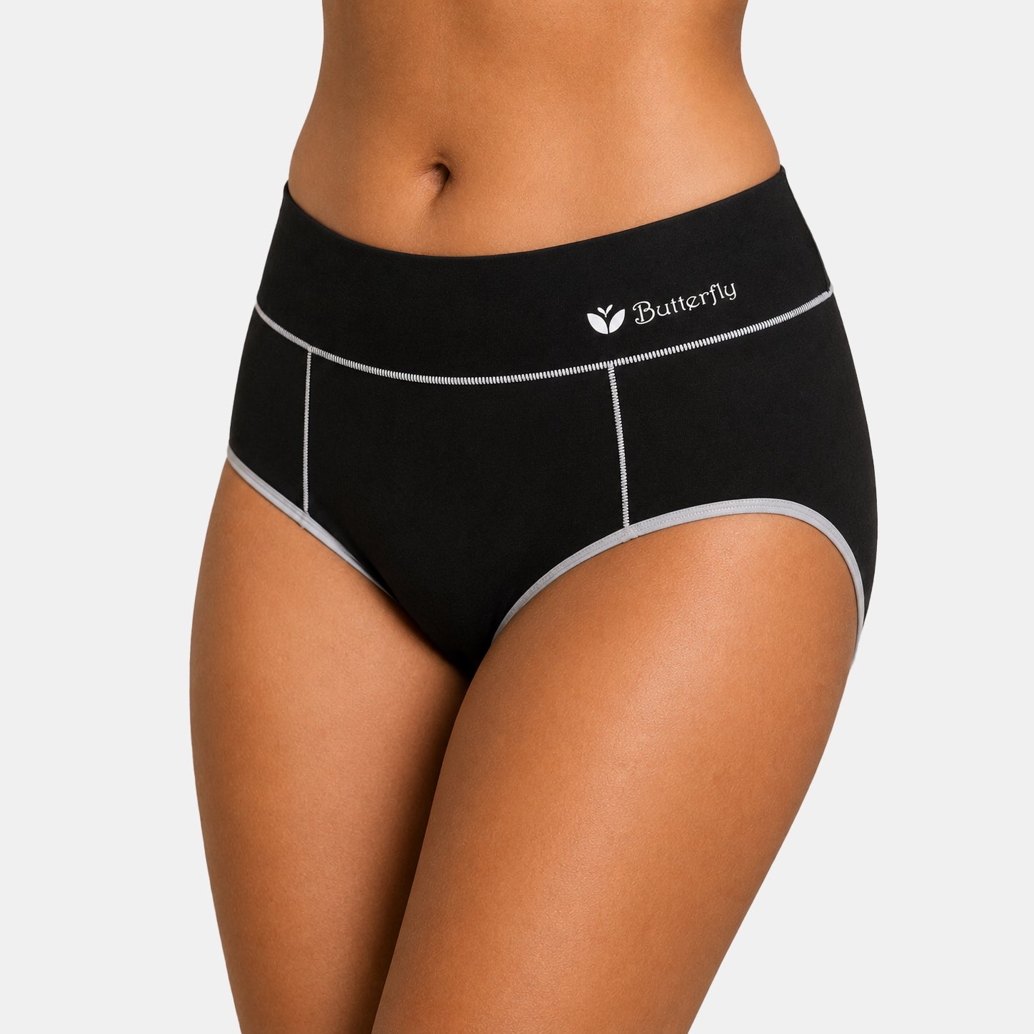 Butterfly Briefs High Waisted Briefs 3 Pack - Dark Elegance underwear Butterfly Feet