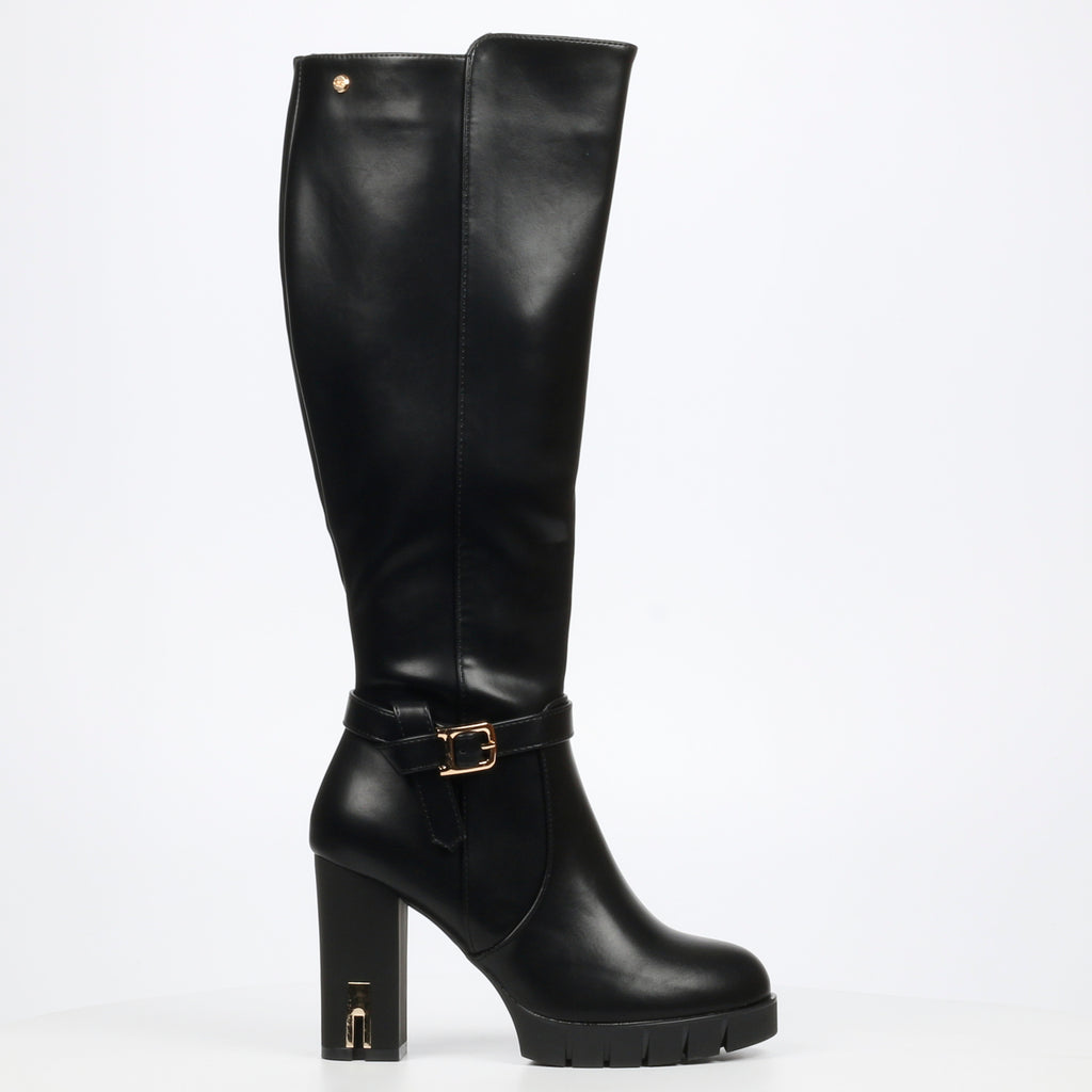 Miss Black Darling 11 High Boot - Black footwear Miss Black