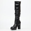 Miss Black Darling 12 High Boot - Black footwear Miss Black