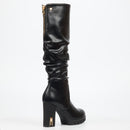 Miss Black Darling 12 High Boot - Black footwear Miss Black