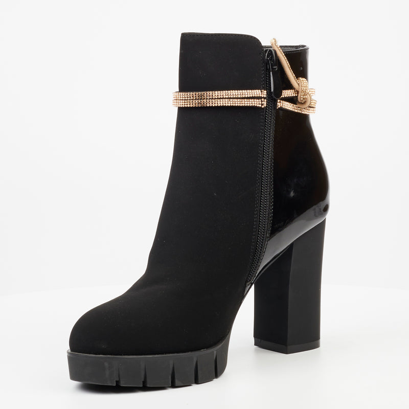 Miss Black Darling 1 Ankle Boot - Black footwear Miss Black   