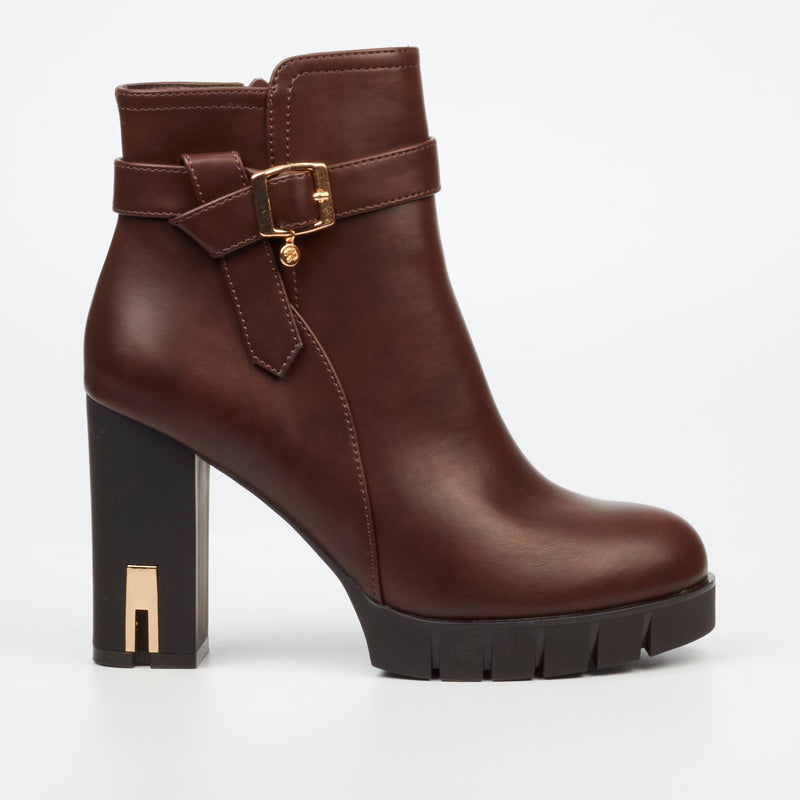 Miss Black Darling 3 Ankle Boot - Chocolate footwear Miss Black