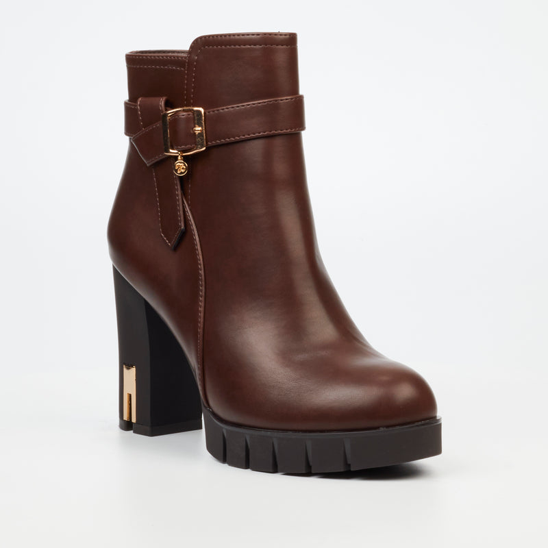 Miss Black Darling 3 Ankle Boot - Chocolate footwear Miss Black