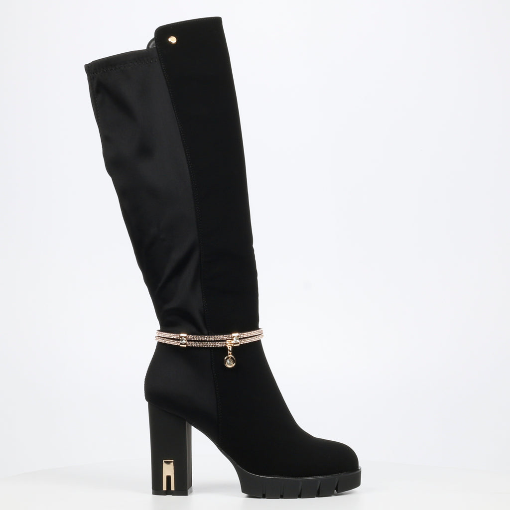 MIss Black Darling 6 High Boot - Black footwear Miss Black