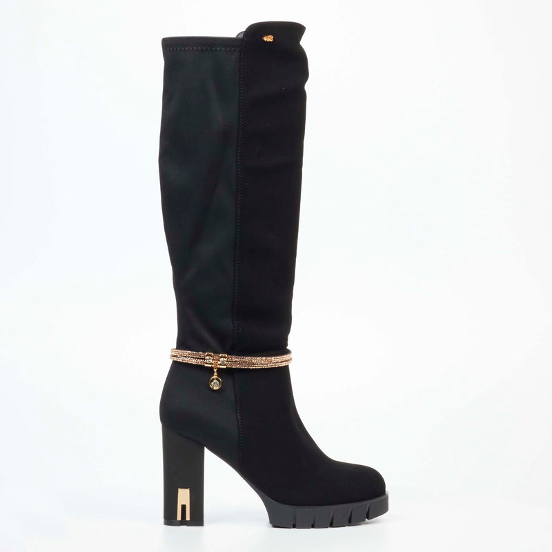 MIss Black Darling 6 High Boot - Black footwear Miss Black