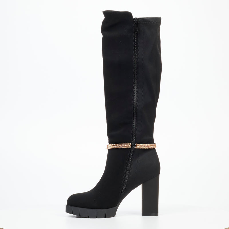 MIss Black Darling 6 High Boot - Black footwear Miss Black