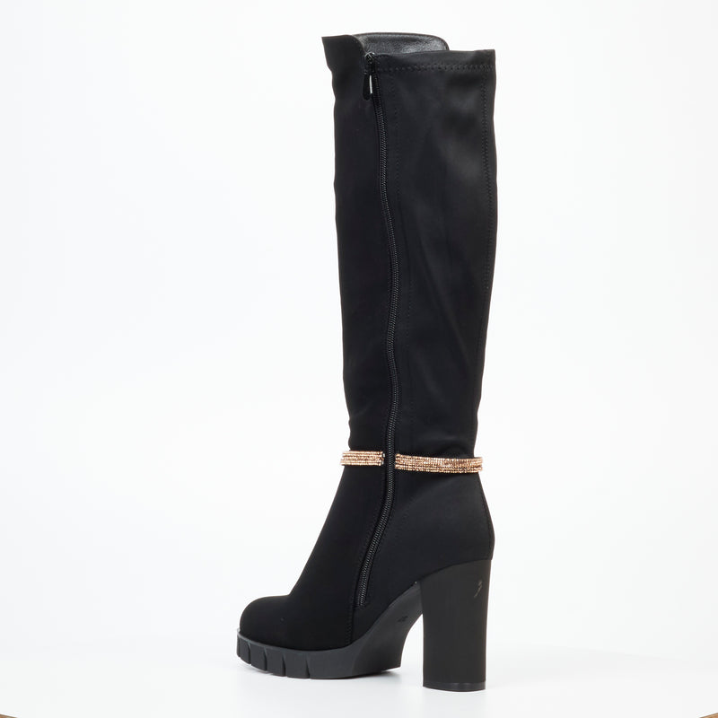 MIss Black Darling 6 High Boot - Black footwear Miss Black