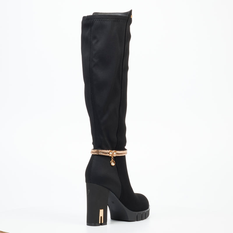 MIss Black Darling 6 High Boot - Black footwear Miss Black