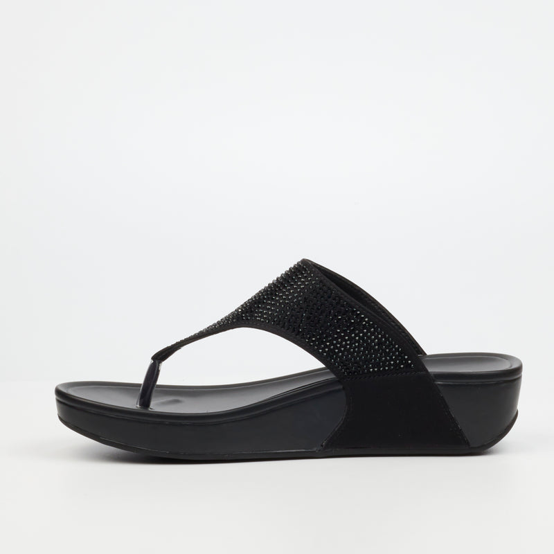 Butterfly Feet Daya 1 Sandal - Black footwear Butterfly Feet   