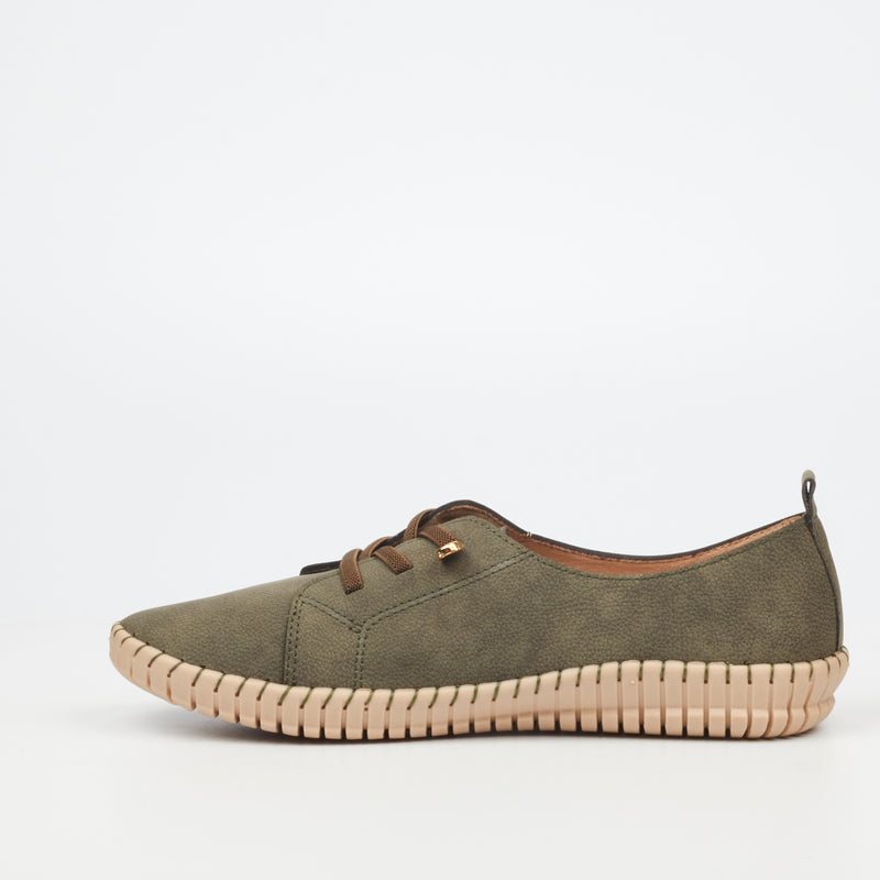 Butterfly Feet Dayna 1 Pump - Olive footwear Butterfly Feet