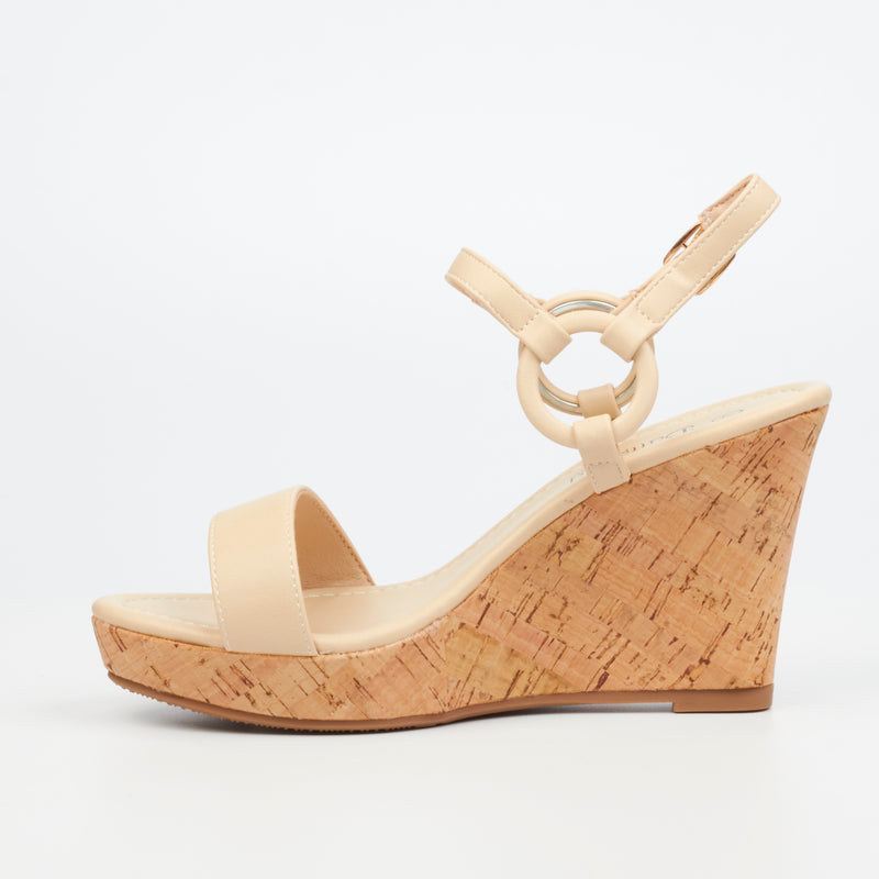 Butterfly Feet Debra 9 Wedge - Beige footwear Butterfly Feet   