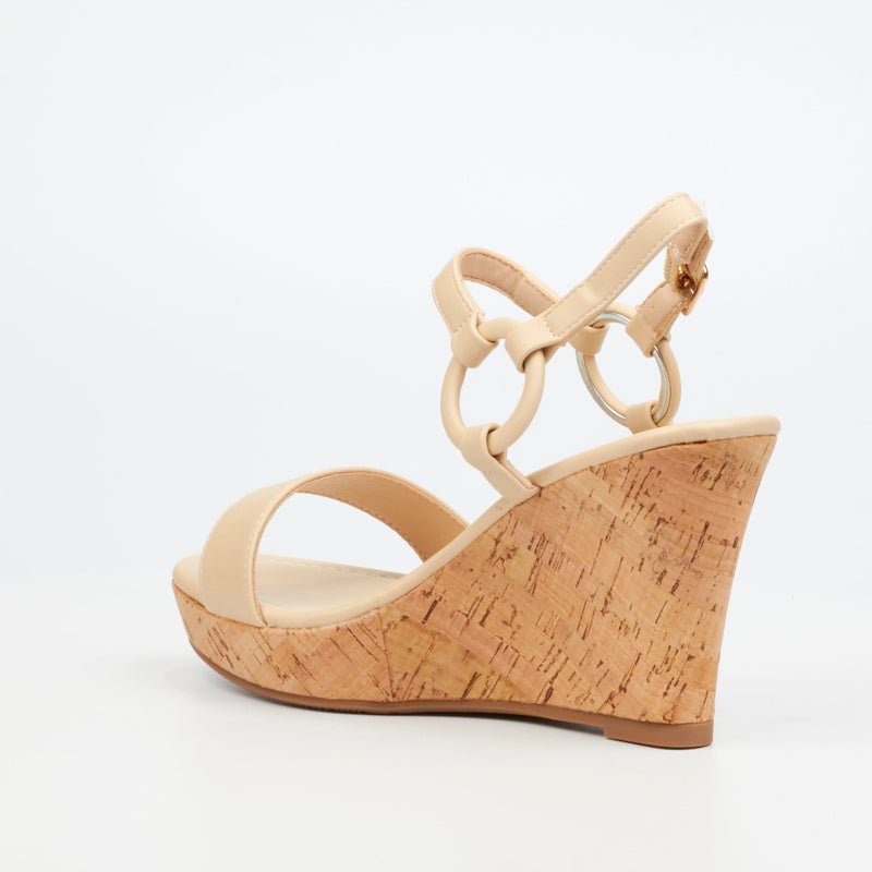 Butterfly Feet Debra 9 Wedge - Beige footwear Butterfly Feet   