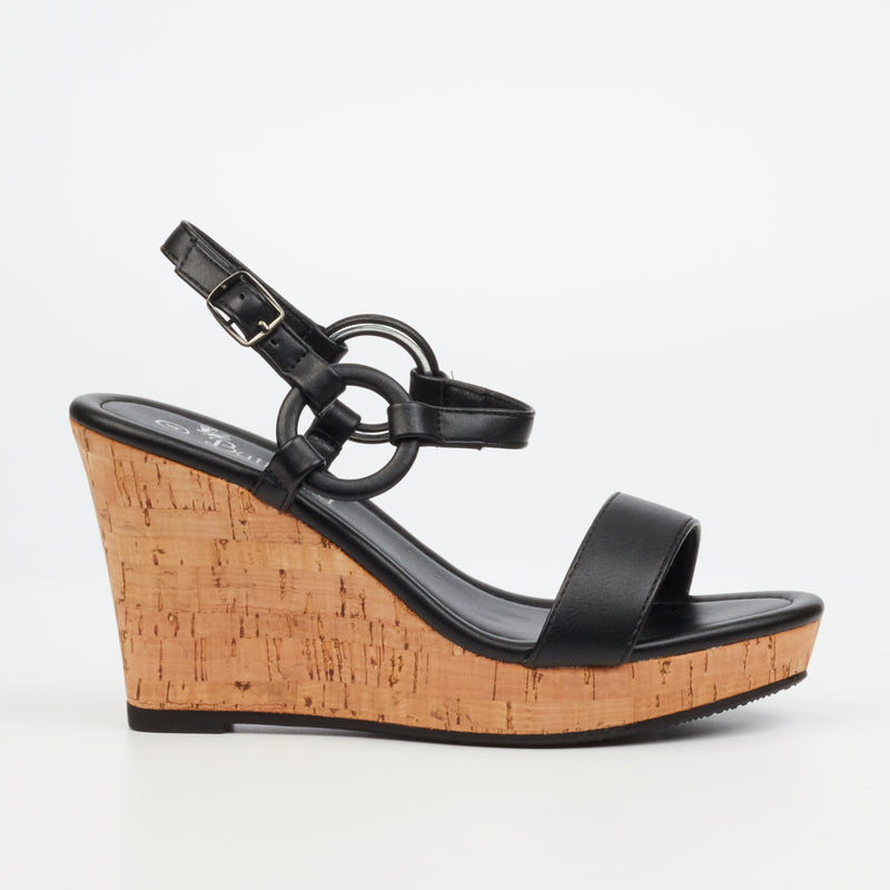 Butterfly Feet Debra 9 Wedge - Black footwear Butterfly Feet   