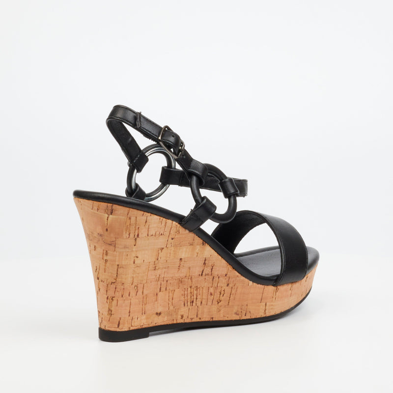 Butterfly Feet Debra 9 Wedge - Black footwear Butterfly Feet   