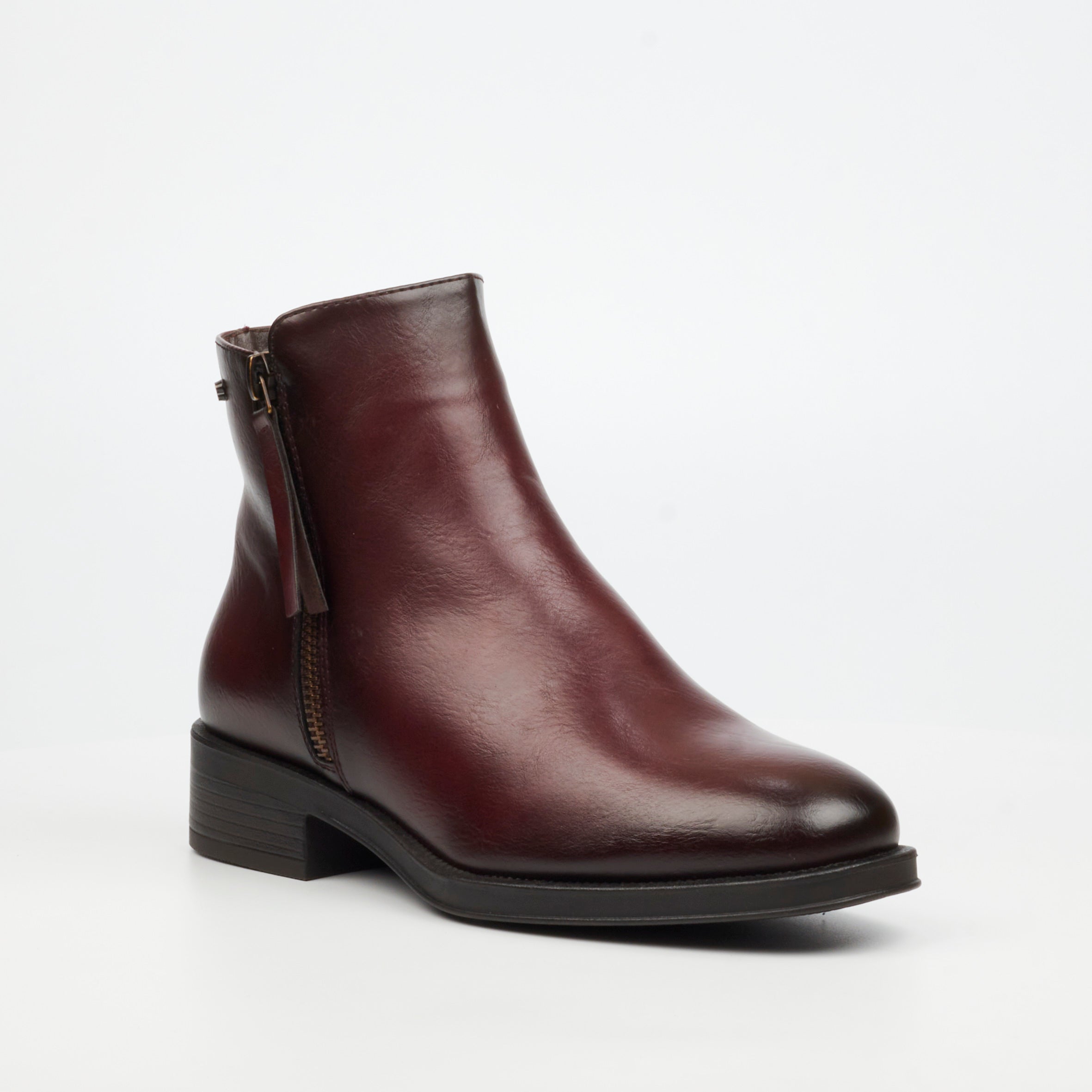 Miss Black Deer 1 Ankle Boot - Burgundy footwear Miss Black