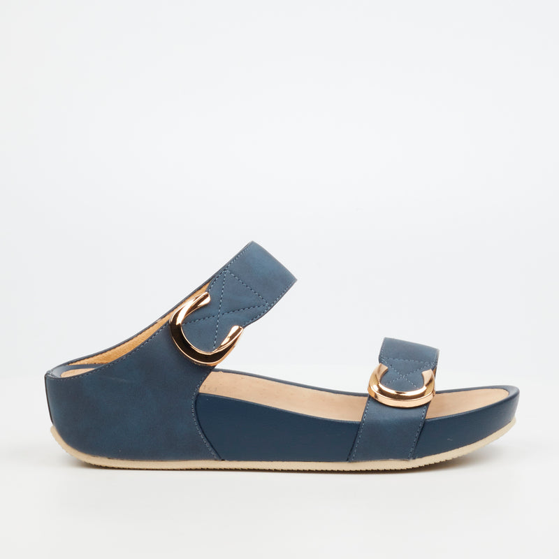 Butterfly Feet Delia 10 Sandal - Navy footwear Butterfly Feet   