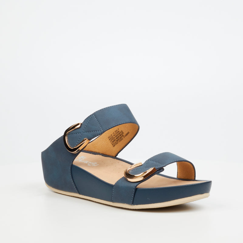 Butterfly Feet Delia 10 Sandal - Navy footwear Butterfly Feet   