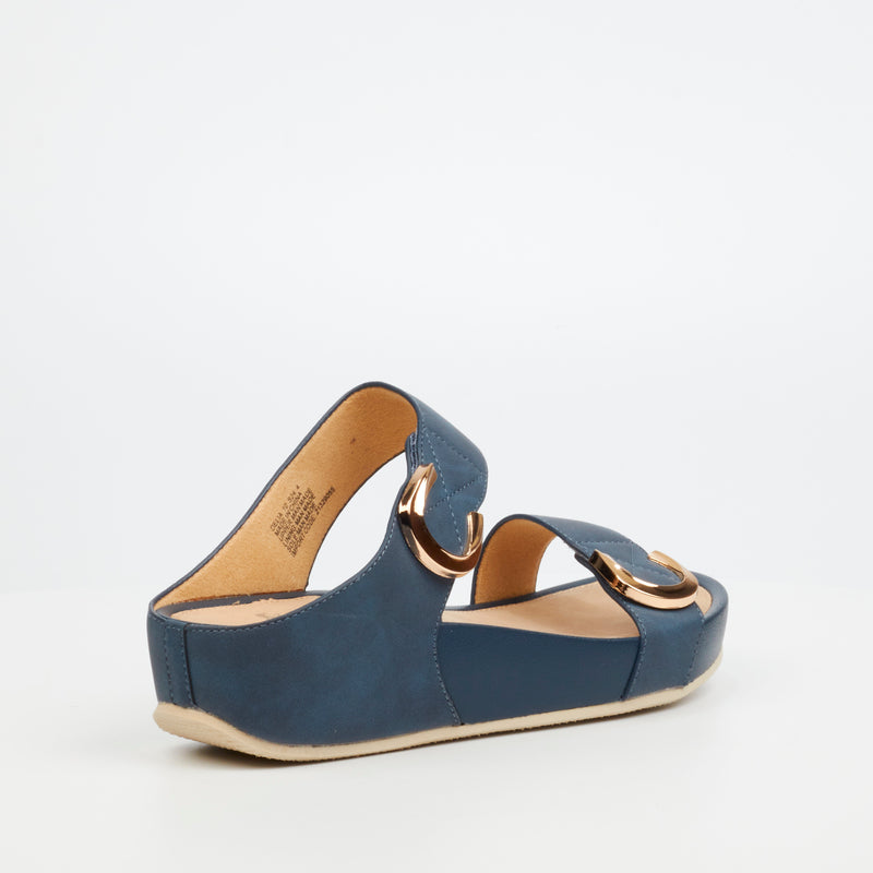 Butterfly Feet Delia 10 Sandal - Navy footwear Butterfly Feet   