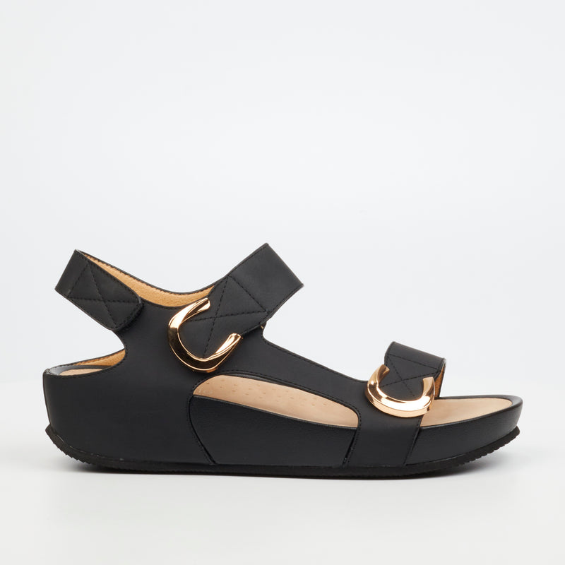 Butterfly Feet Delia 11 Sandal - Black footwear Butterfly Feet   