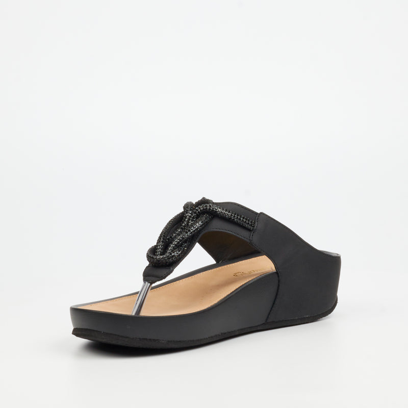 Butterfly Feet Delia 14 Wedge - Black footwear Butterfly Feet