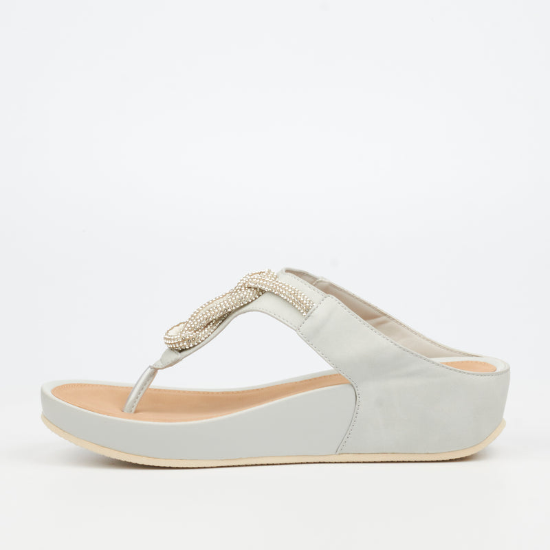 Butterfly Feet Delia 14 Wedge - Grey footwear Butterfly Feet