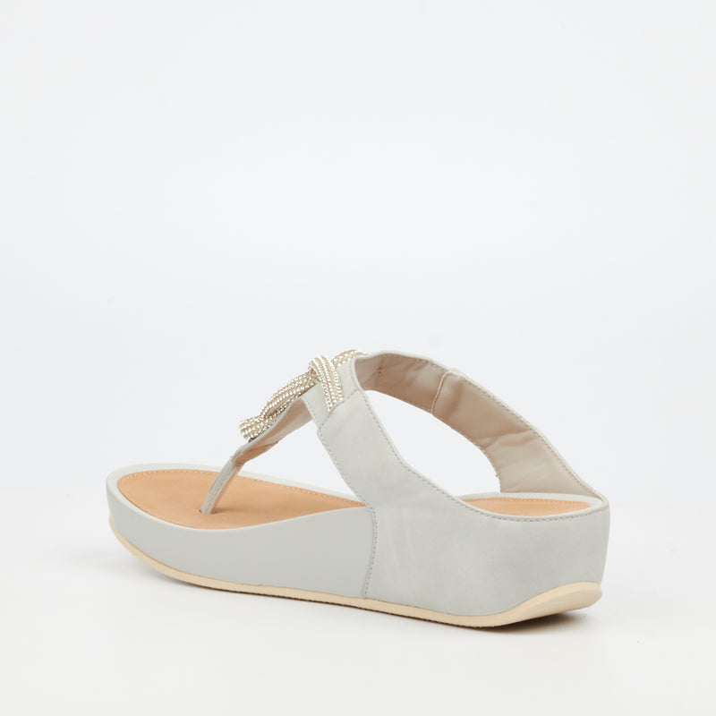 Butterfly Feet Delia 14 Wedge - Grey footwear Butterfly Feet