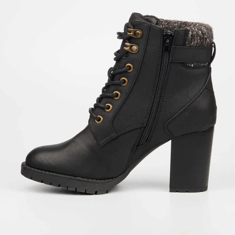 Miss Black Delta 1 Ankle Boot - Black footwear Miss Black   