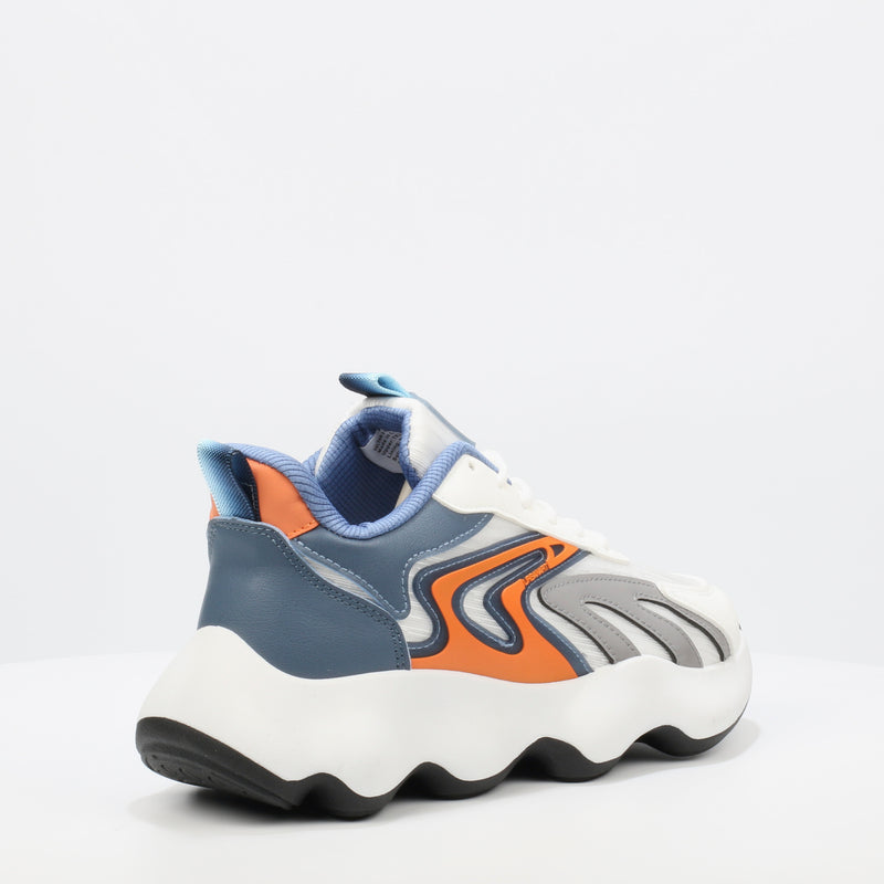 Urbanart Deltan 3 Faux Wax / Mesh Sneaker - Blue footwear UBRT   