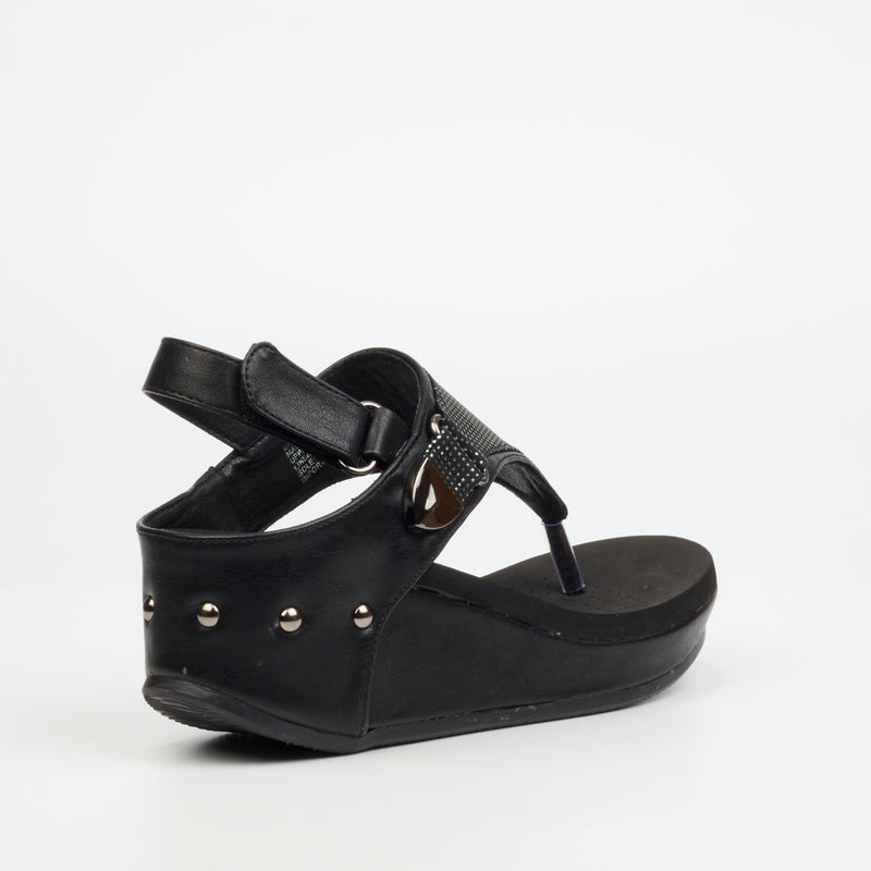 Butterfly Feet Dido 2 Wedge - Black footwear Butterfly Feet   