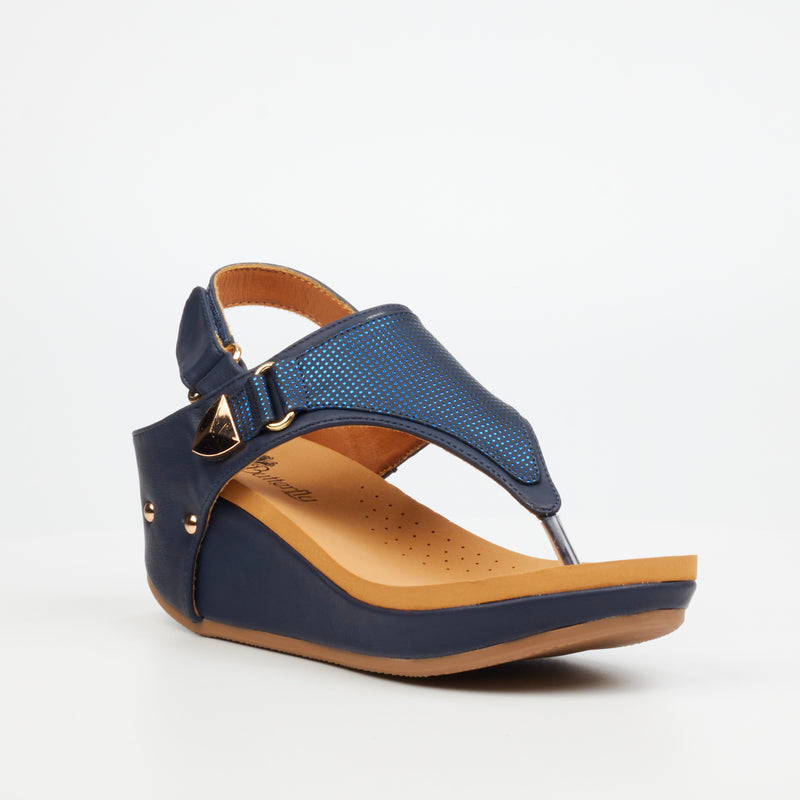 Butterfly Feet Dido 2 Wedge - Navy footwear Butterfly Feet   