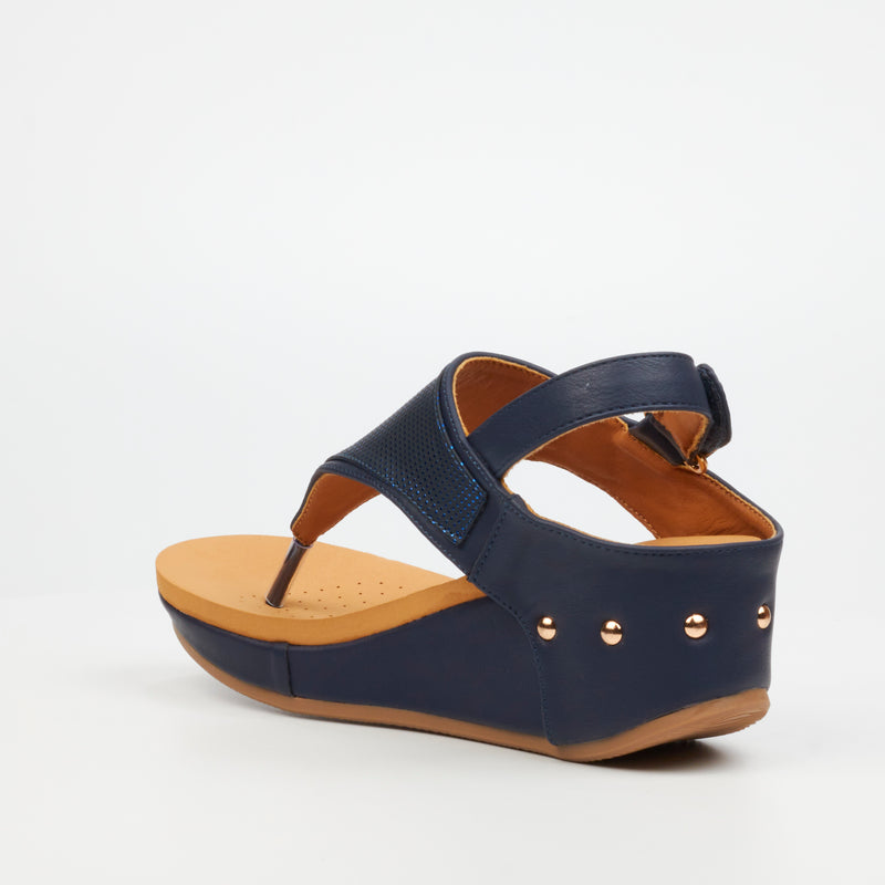 Butterfly Feet Dido 2 Wedge - Navy footwear Butterfly Feet   