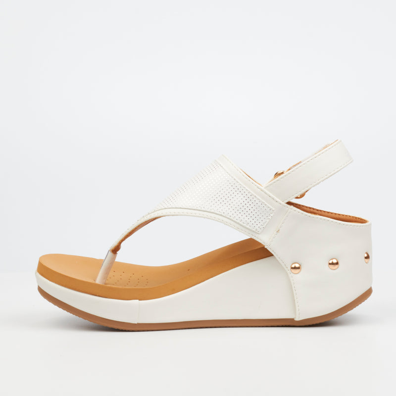 Butterfly Feet Dido 2 Wedge - White footwear Butterfly Feet   