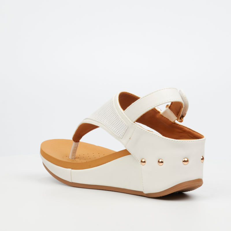 Butterfly Feet Dido 2 Wedge - White footwear Butterfly Feet   