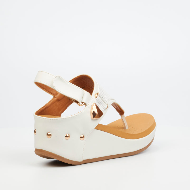 Butterfly Feet Dido 2 Wedge - White footwear Butterfly Feet   