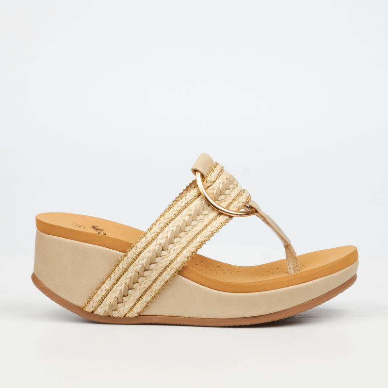 Butterfly Feet Dido 4 Wedge - Beige