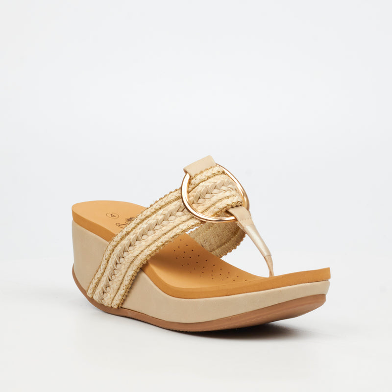 Butterfly Feet Dido 4 Wedge - Beige