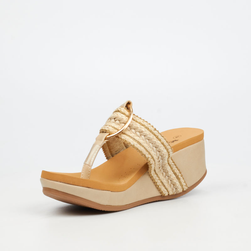 Butterfly Feet Dido 4 Wedge - Beige