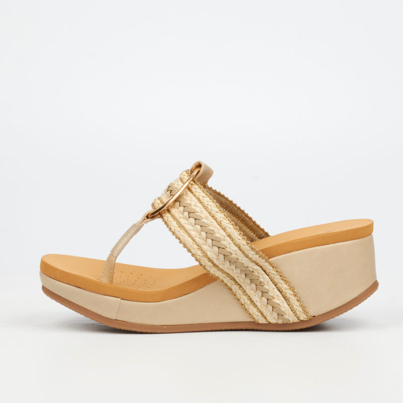 Butterfly Feet Dido 4 Wedge - Beige