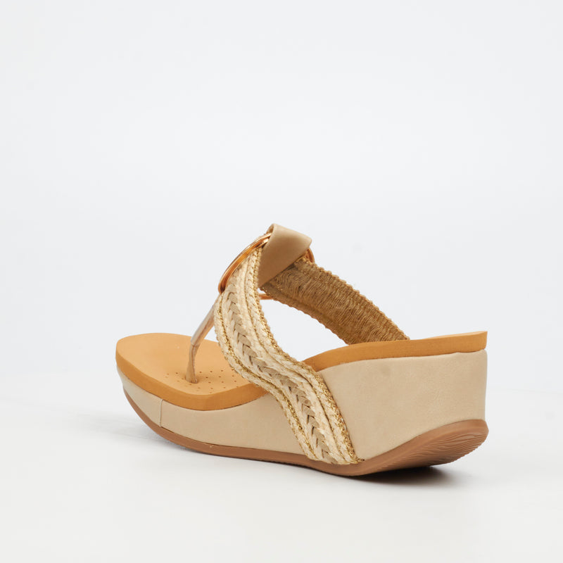 Butterfly Feet Dido 4 Wedge - Beige