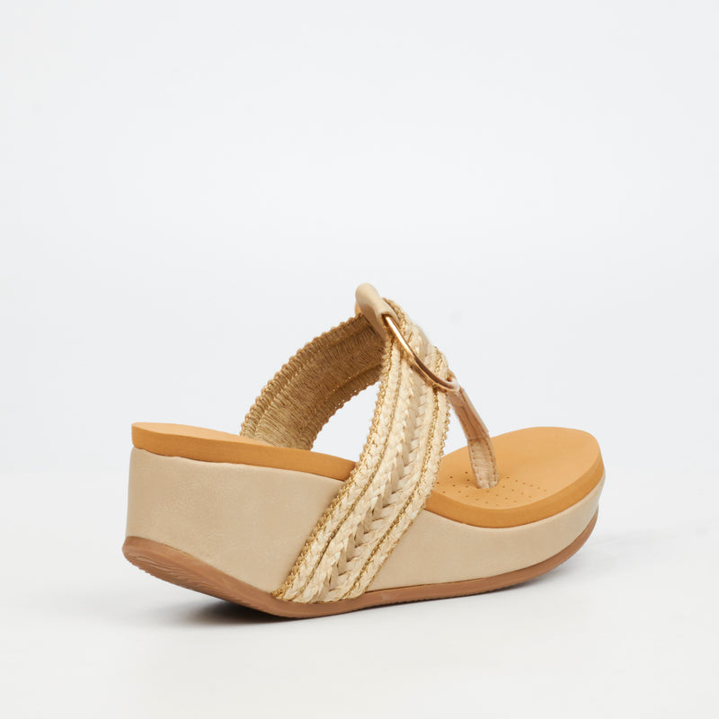 Butterfly Feet Dido 4 Wedge - Beige