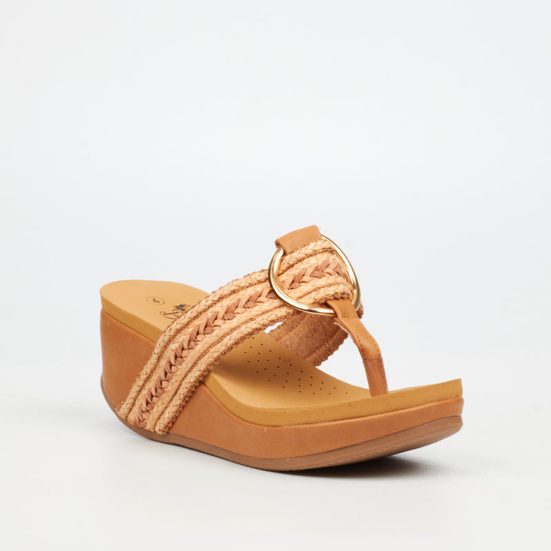 Butterfly Feet Dido 4 Wedge - Tan