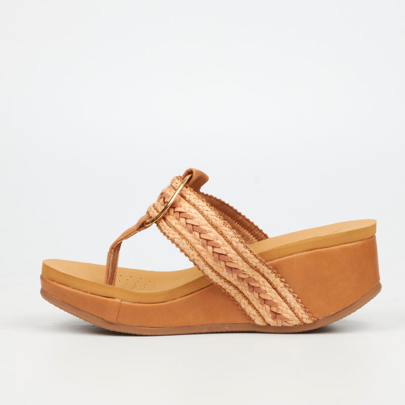 Butterfly Feet Dido 4 Wedge - Tan