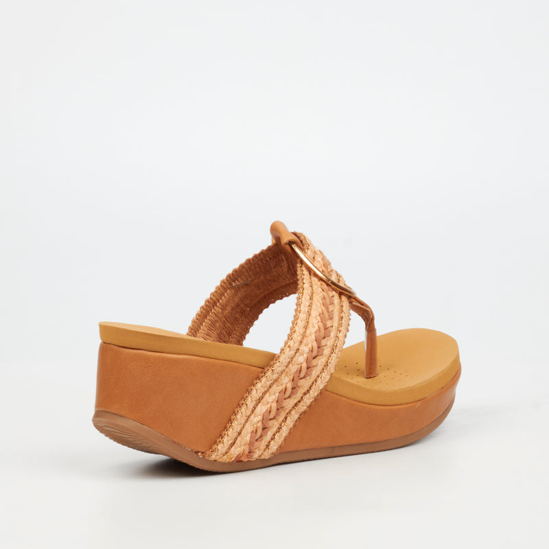 Butterfly Feet Dido 4 Wedge - Tan