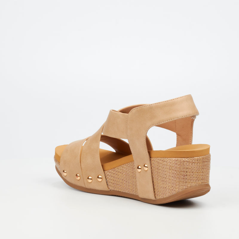 Butterfly Feet Dido 5 Wedge - Taupe footwear Butterfly Feet