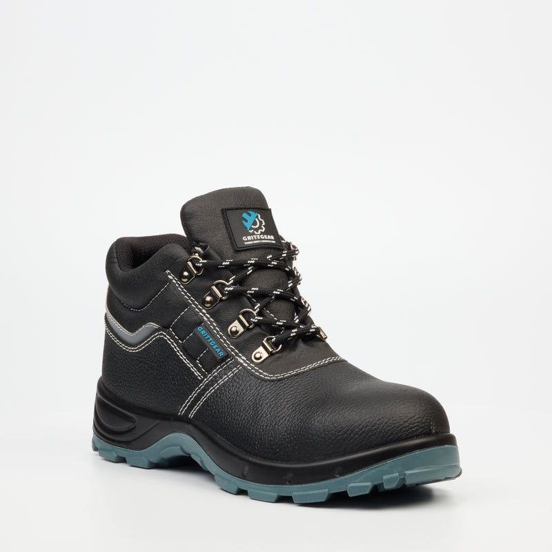 Grittgear Dolomite S1 Genuine Leather Safety Boot - Black safety Grittgear