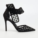 Miss Black Dott 1 Court - Black footwear Miss Black