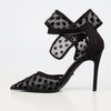 Miss Black Dott 1 Court - Black footwear Miss Black