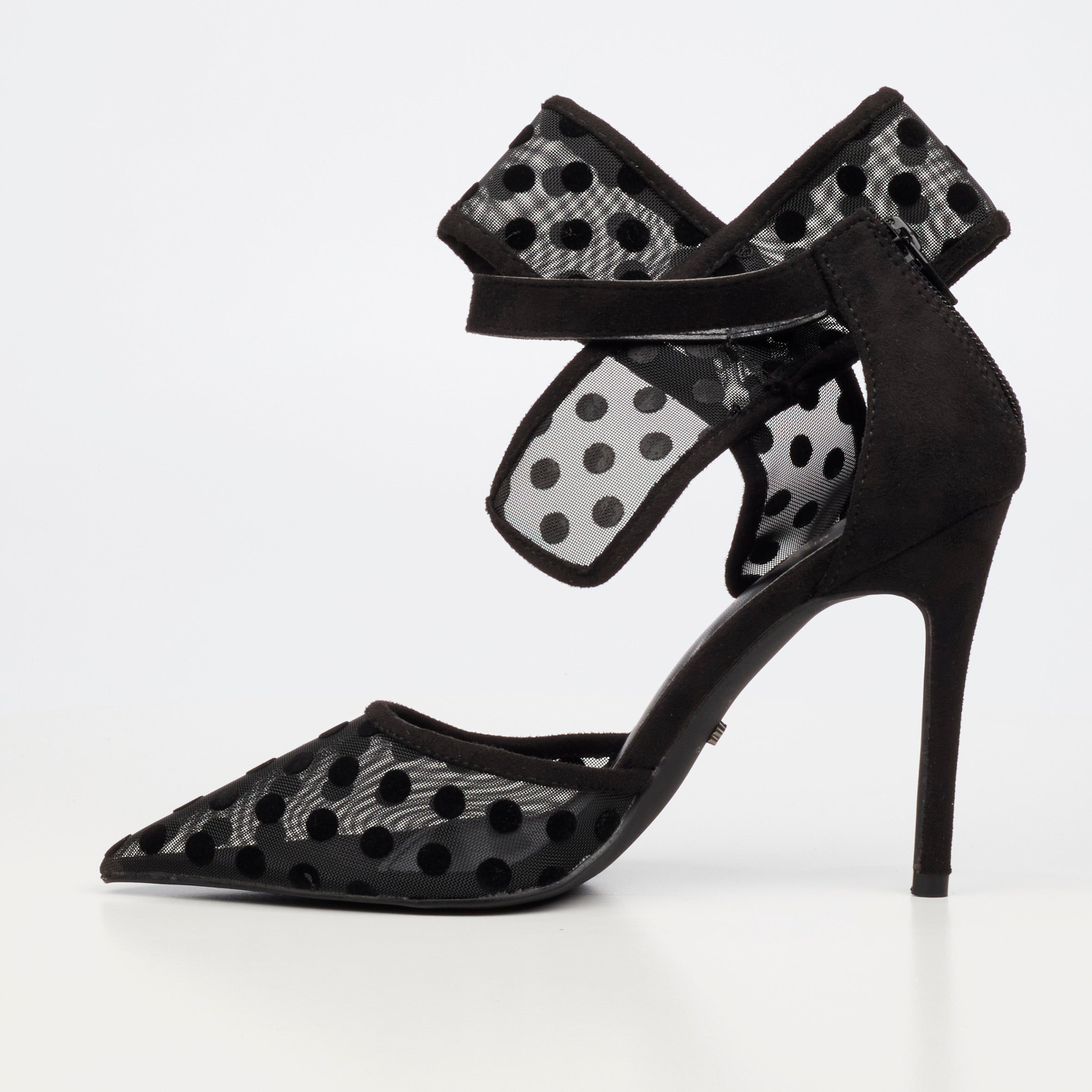 Miss Black Dott 1 Court - Black footwear Miss Black