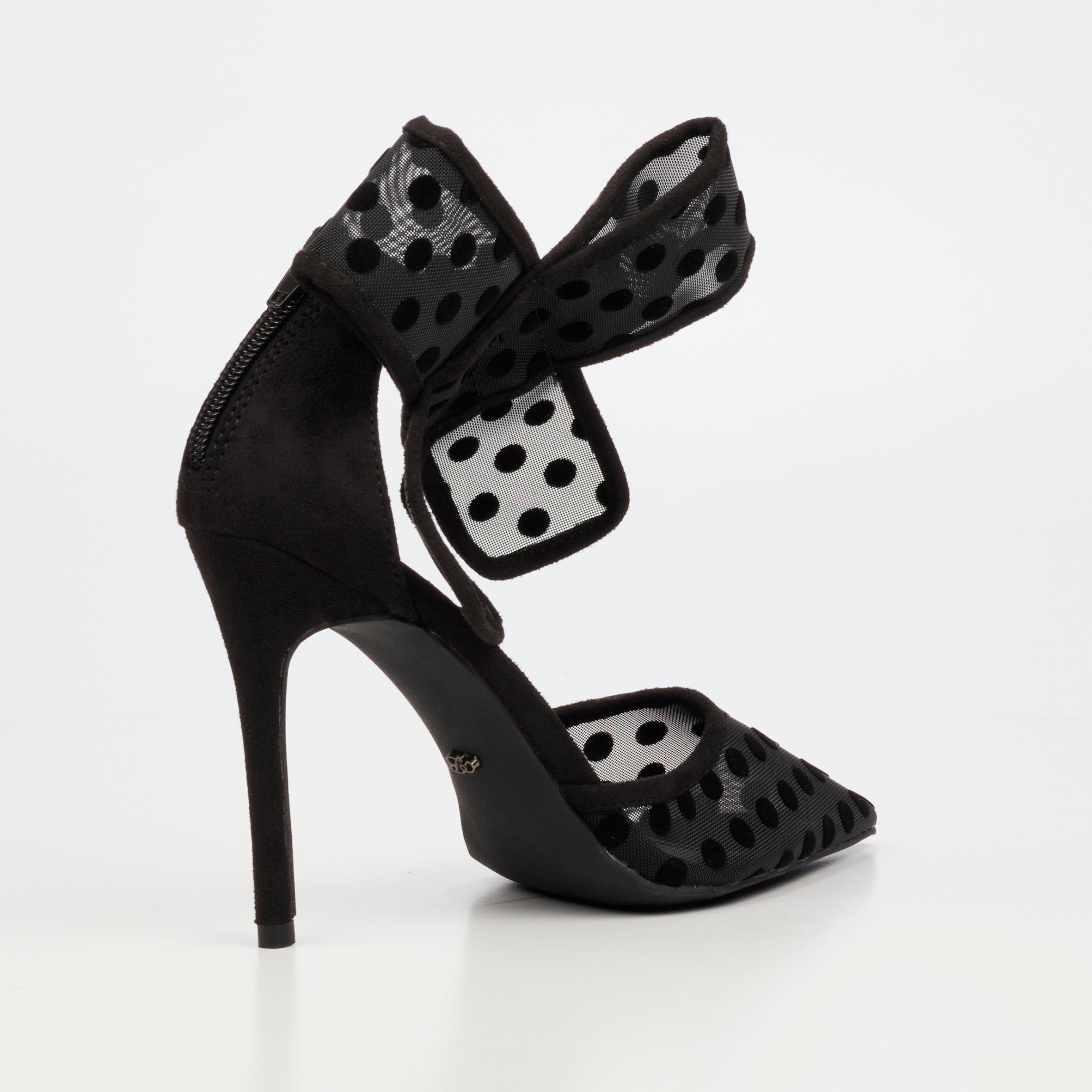 Miss Black Dott 1 Court - Black footwear Miss Black